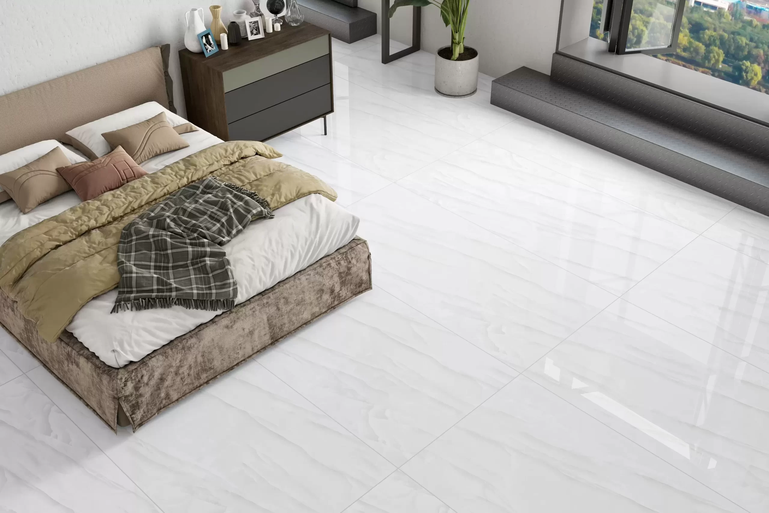 GẠCH KHỔ LỚN VÂN ĐÁ SÓNG BIỂN TRẮNG 81604-SEAWAVE WHITE