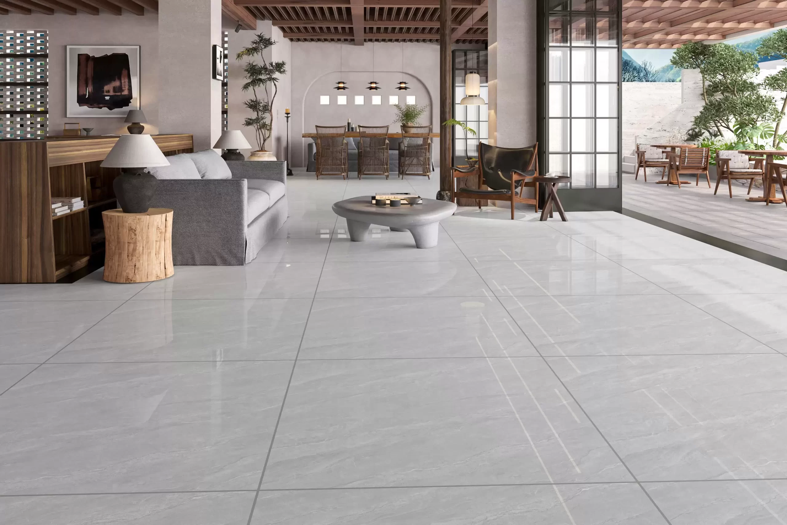 (1000x1000mm) GẠCH KHỔ LỚN ĐÁ MARBLE XÁM VÂN MÂY 11004 – BT816023